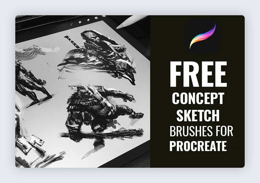 procreate brushes sketching free