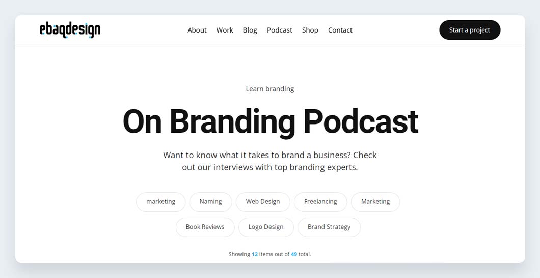 Ebaqdesign Branding Podcast
