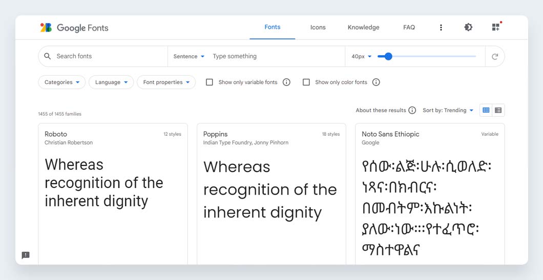 Google Fonts