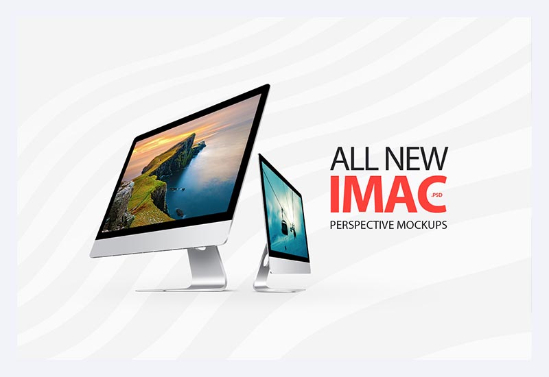 Apple iMac Photoshop Mockups