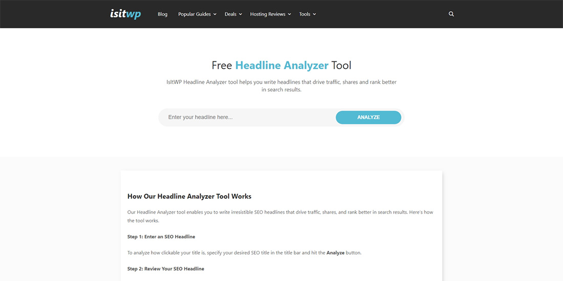 Free Headline Analyzer Tool
