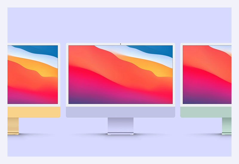 Free Psd iMac 24 Mockup