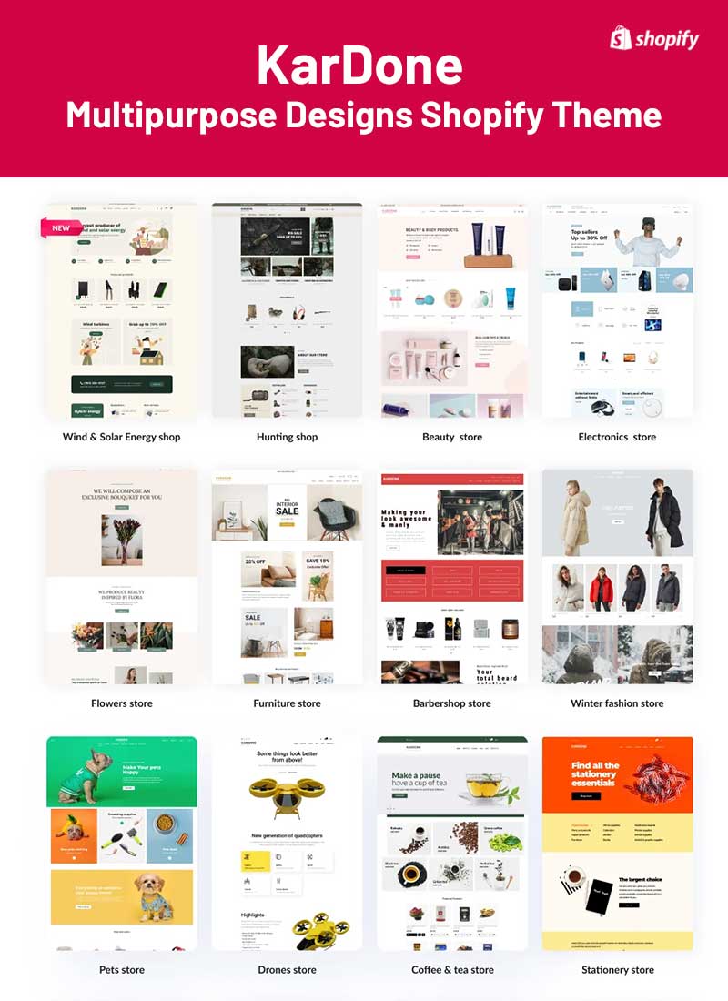 Multipurpose Designs Shopify Themes