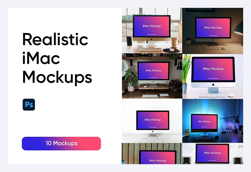 iMac Realistic Mockups