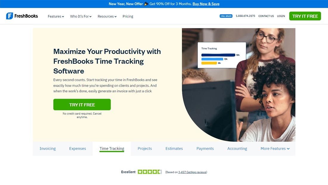 freshbooks time tracking software