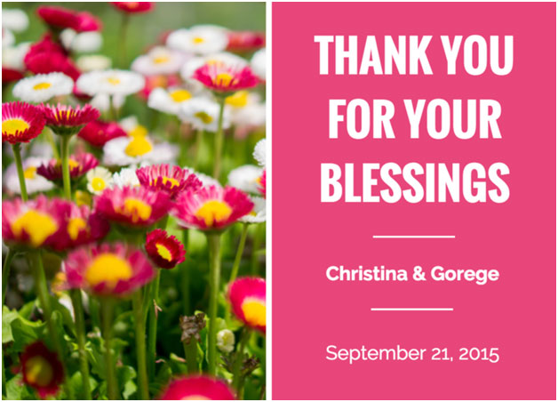 thank you for your blessings
