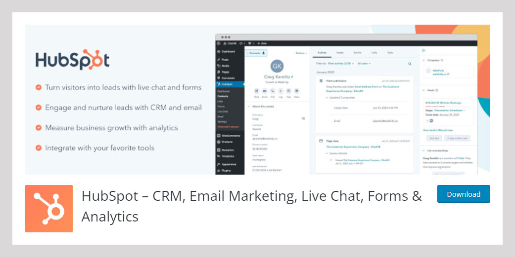 HubSpot WordPress Plugin