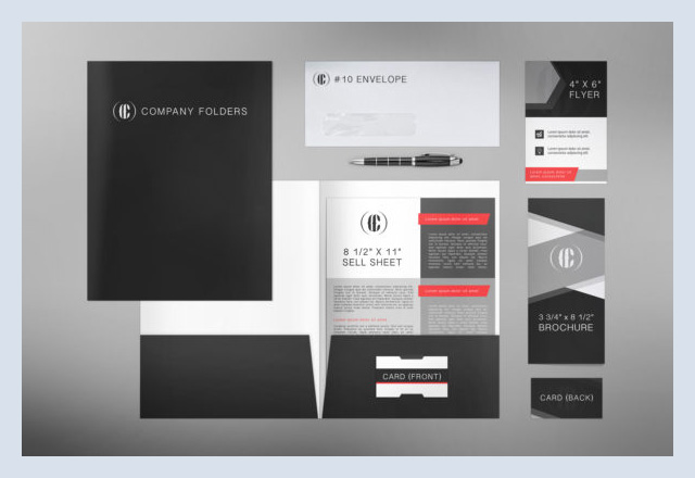 Corporate Identity Folder Mockup Template