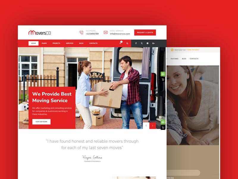 Moving Company WordPress Themes